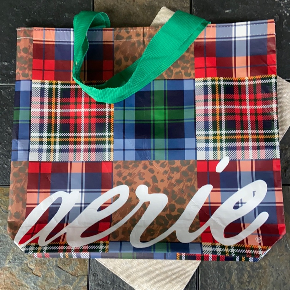 Aerie Reusable Shopping Tote in Plaid (NWOT) - Picture 1 of 4